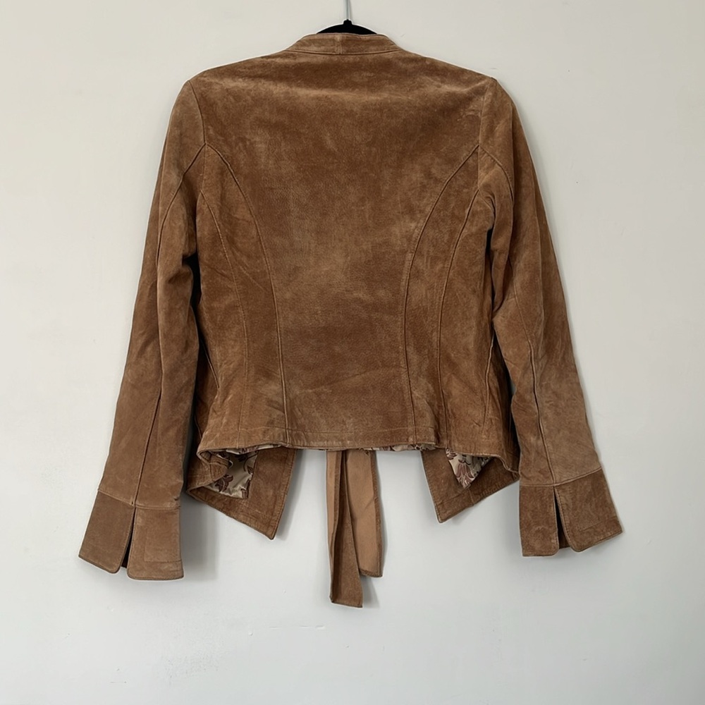 Danier Tan Suede Leather Jacket - Picture 3 of 4